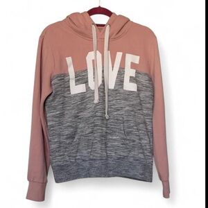 Reflex Women's Pink and Gray Love Hoodie